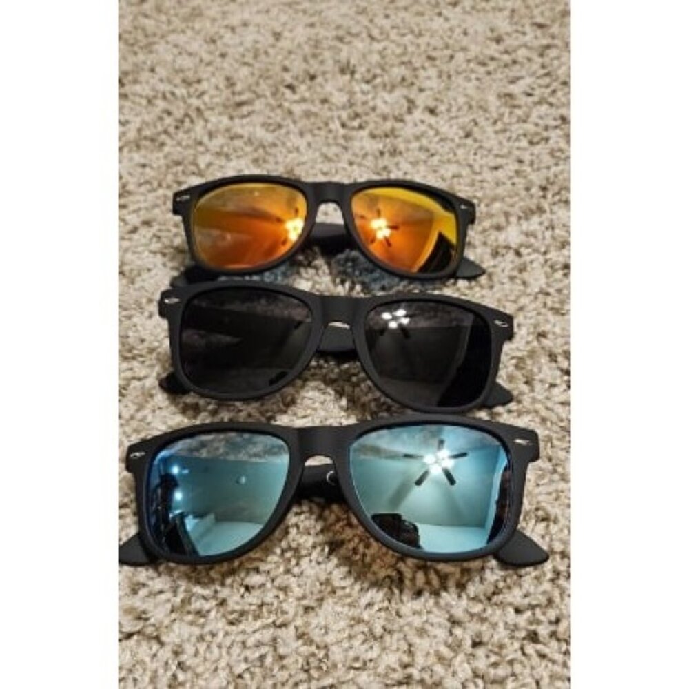 3 Polarized Sunglasses for Men and Women Matte Finish Sun glasses Mirror Lens